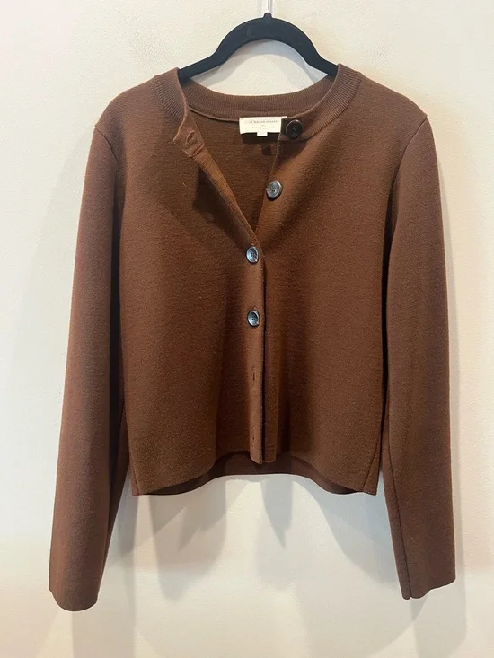 Sezane Jude Cardigan in Chestnut Brown, XS - Picture 2 of 6